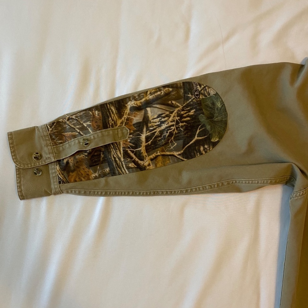 Cabela's Mens Hunting Shirt Button Down Long Sleeve Camo Elbow Sleeves Size XL - Picture 11 of 11